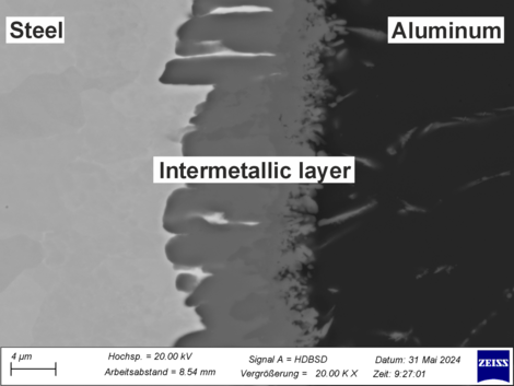 SEM image Al-Steel
